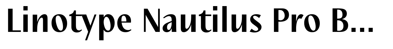 Linotype Nautilus Pro Bold